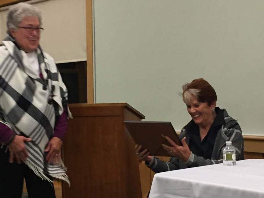 Peg Gilmore, state legislator, with Kitty Kidder being acknowledges for her strong advocacy efforts on behalf of NPs. 