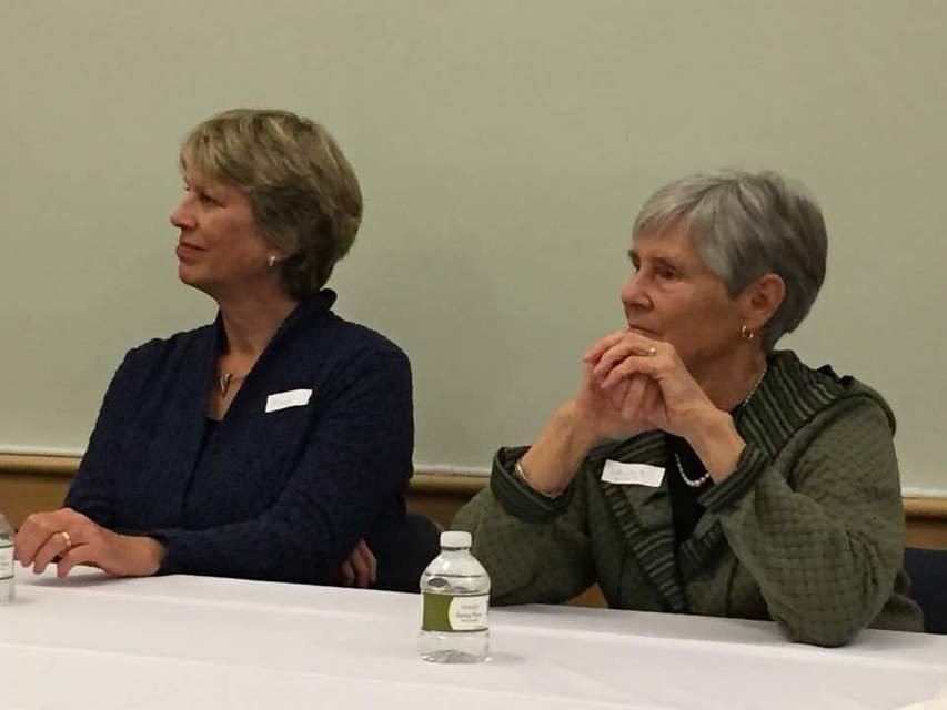 Polly Champion, new legislator in Lebanon and Laurie Harding, retired legislator and current chair of the Primary Care Task Force, participating in the panel discussion